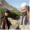 Salima Padamsey and Engineer Qadir from the Reconstruction Authority for Afghanistan (RAFA) in the Panshir Valley at the site of a Cordaid construction project. 